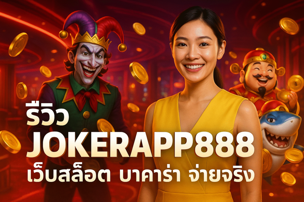 รีวิว JOKERAPP888 เว็บสล็อต บาคาร่า จ่ายจริง
