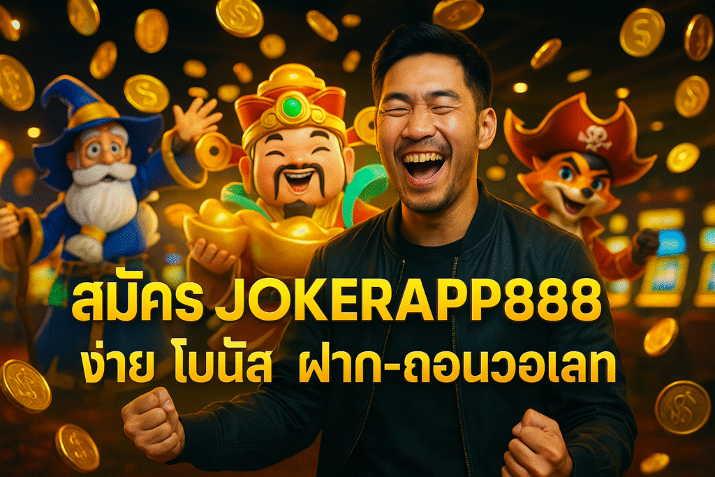 สมัคร JOKERAPP888 ง่าย โบนัส ฝาก-ถอนวอเลท