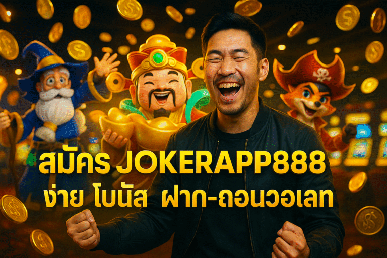 สมัคร JOKERAPP888 ง่าย โบนัส ฝาก-ถอนวอเลท